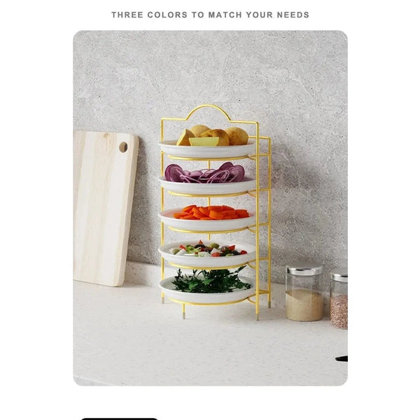 Kitchen Preparation Multi-layer Rack, Multi-function Side Dish Storage Rack