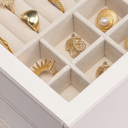 Luxury Leather Jewelry Organizer with Drawers