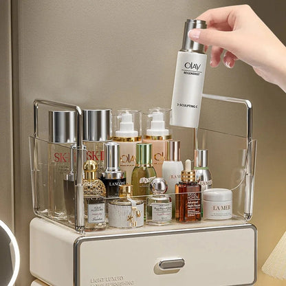 Drawer Style Cosmetics Storage Box, Desktop Dressing Table, Skincare Shelf