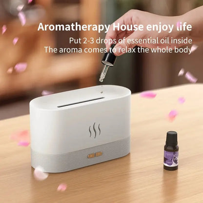 Flame Essential Oil Diffuser – 7 Color-Changing Effects