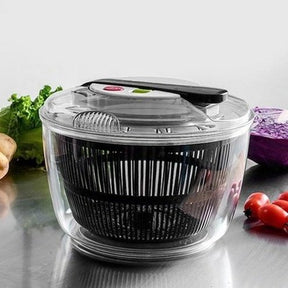 Colander Drainer for Washing Fruit and Salad Rotating with Hand Crank Cleaning Dehydrator Spin Dryer Drain Basket. Type: Colanders & Strainersb