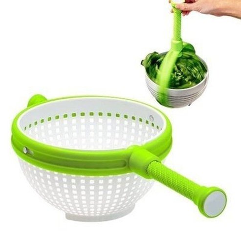 Rotating Drainer Salad Basket Fruit Strainer 