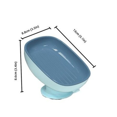 Soap Dish Drainer Suction Cup Soap Holder Bathroom Shower Soap Tray Sponge Storage Container Box. Bathroom Accessories. Type: Soap Dishes and Holders.