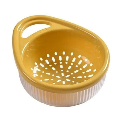 Double-Layer Vegetable & Fruit Strainer with Storage