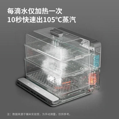 220V Foldable Electric Food Steamers with Large Capacity and Multi-Layer Design