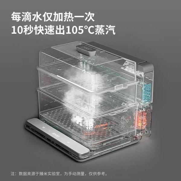 220V Foldable Electric Food Steamers with Large Capacity and Multi-Layer Design