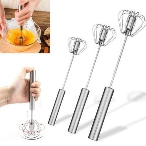 Stainless-Steel Manual Semi-automatic Egg Beater 