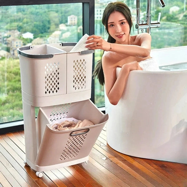 Laundry Basket with Wheels