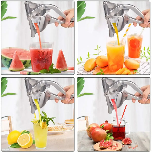 Manual Juice Squeezer, Aluminum Alloy Hand Pressure Juicer