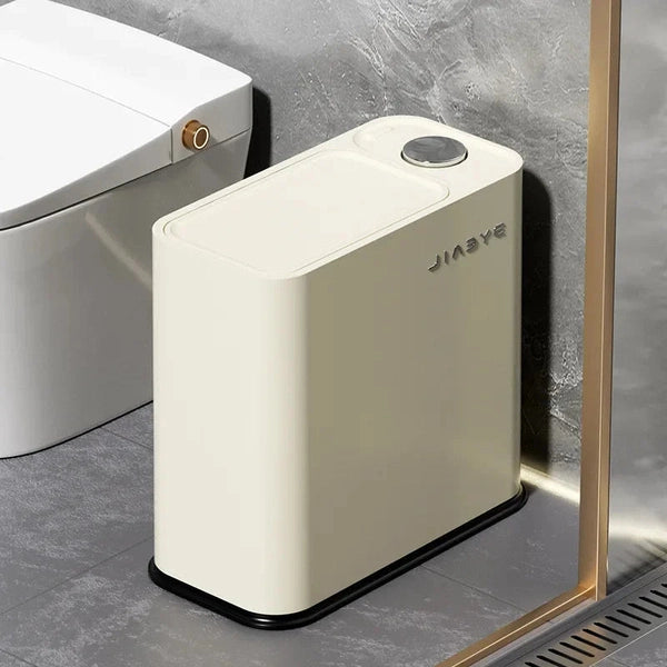 Nordic Multi-functional Trash Can, Covered Slim Trash Can with One-Touch Lid for Bathroom