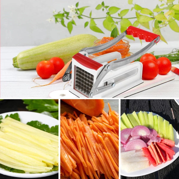 French Fry Cutter, Stainless Steel Potato Chipper