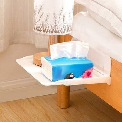 Versatile bedside shelf can be used to convert any bed into a makeshift workspace, providing a secure and comfortable surface for daily use. Type: Storage Hooks & Racks
