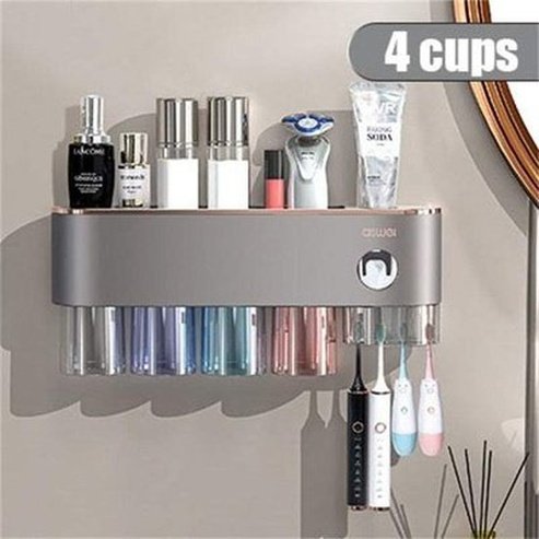 Wall-Mounted Magnetic Suction Cup Toothpaste Dispenser
