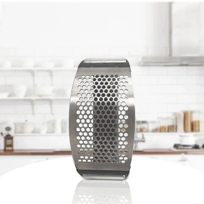 Stainless Steel Garlic Press, Manual Garlic Mincer