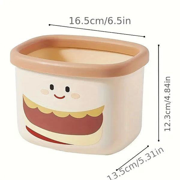 Chic Hamburger-Shaped Mini Trash Can - Cute Desktop Waste Bin