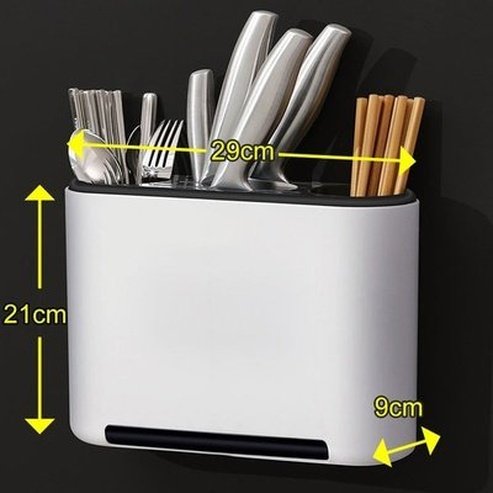 Wall Mount Storage Box Cutlery Holder Organizer Space Saving Holder Wall Hanging Protect Blades Knife Storage Kitchen Accessories: Knife Blocks & Holders