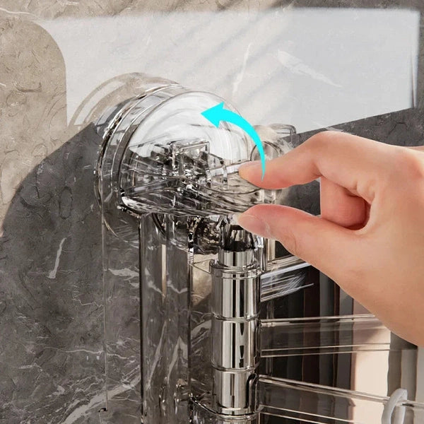 Household Suction Cup Rotating Rag Towel Rack