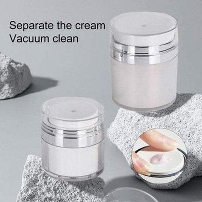 Refillable Airtight Press Face Cream Dispenser Jar 