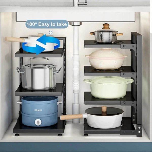 Multi-Layer Kitchen Pot Storage Rack