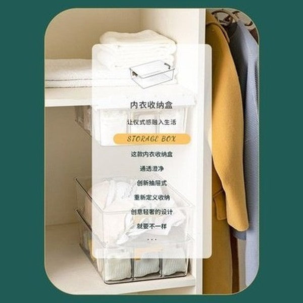 Wall Hanging Underwear Organizer Drawer Storage Box Bedroom Underwear Bra Socks Tie Clear Top Hanging Finishing Container. Type: Household Storage Drawers.