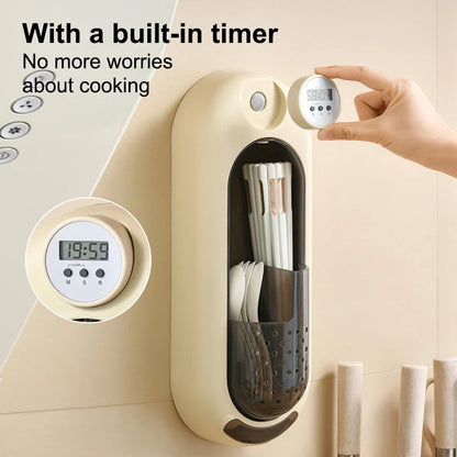 UFORU Chopsticks Cage Wall Hanging Storage Box