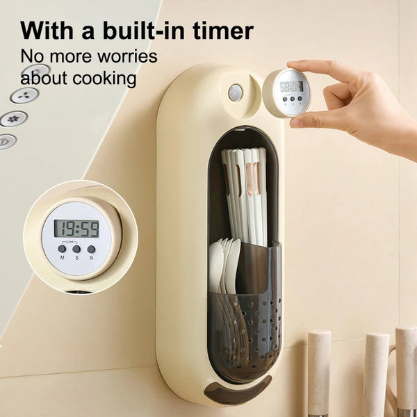 UFORU Chopsticks Cage Wall Hanging Storage Box