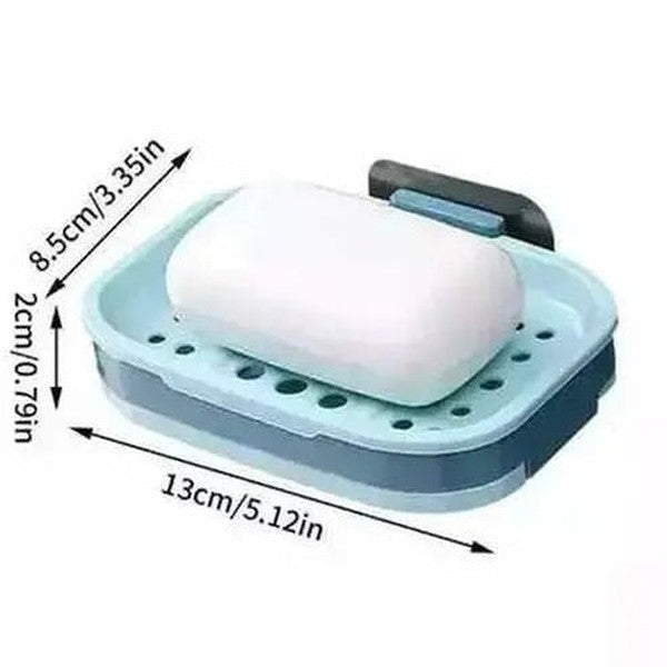 Self-Adhesive Bar Soap Dish Rack - No Drilling Wall Mount Solution