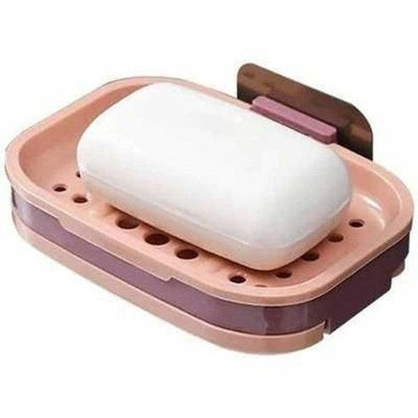 Self-Adhesive Bar Soap Dish Rack - No Drilling Wall Mount Solution