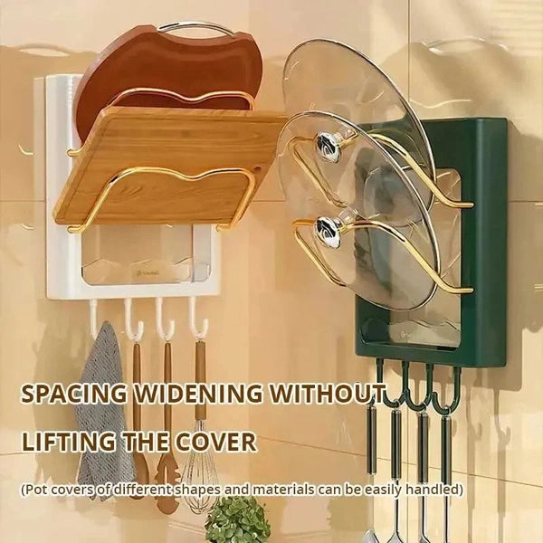 Wall-Mounted Pot Cover Rack