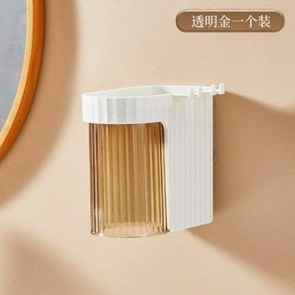 Wall-mounted Magnetic Mouthwash Cup Toothbrush Rack