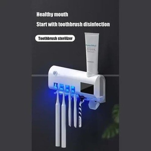 xiaomi youpin uv toothbrush holder toothpaste dispenser solar energy bathroom toothbrush storage box. bathroom accessories: toothbrush holders. brand: xiaomi 