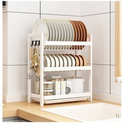 Multi-functional Pantry Kitchen Counter Shelf Organizer Dish Drainer Tableware Drainboard Bowl Plate Drying Rack Spice Storage. Type: Dish Racks & Drain Boards
