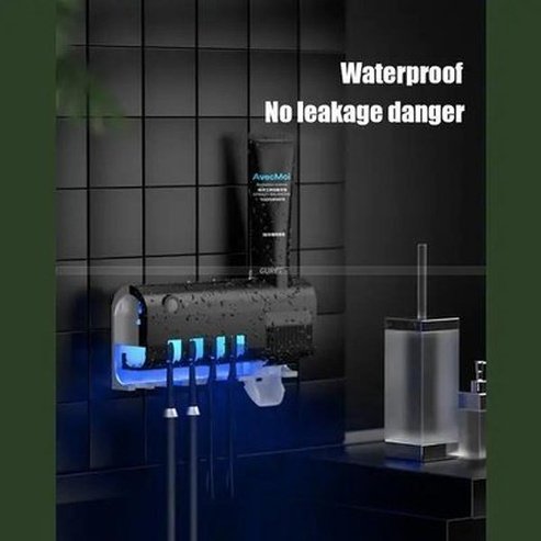 xiaomi youpin uv toothbrush holder toothpaste dispenser solar energy bathroom toothbrush storage box. bathroom accessories: toothbrush holders. brand: xiaomi 