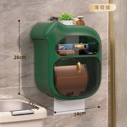 Wall Mounted Waterproof Toilet Tissue Storage Box 