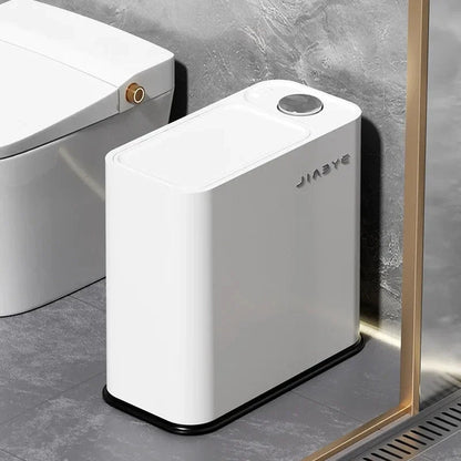 Nordic Multi-functional Trash Can, Covered Slim Trash Can with One-Touch Lid for Bathroom