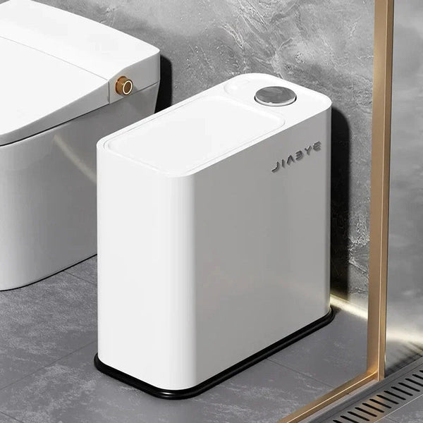 Nordic Multi-functional Trash Can, Covered Slim Trash Can with One-Touch Lid for Bathroom