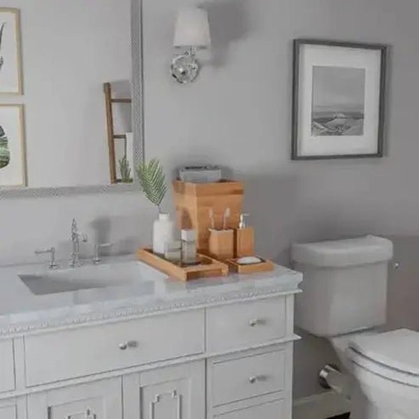 Bamboo Bliss: 5-Piece Natural Wood Bath Set