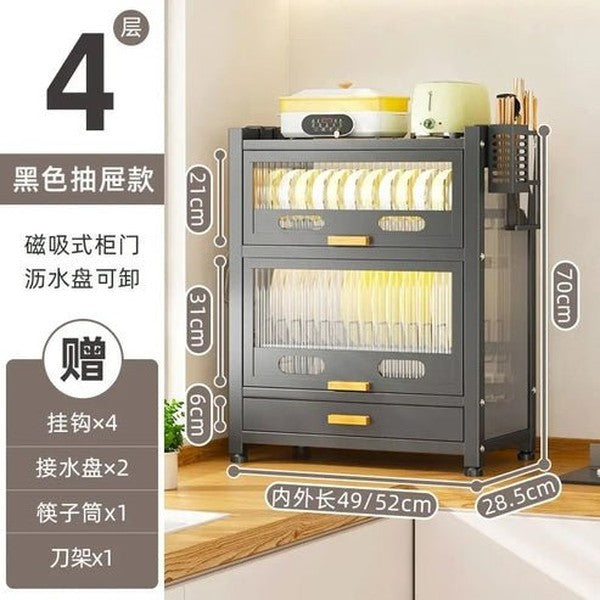 Space-Saving Modern Corner Showcase Sideboard