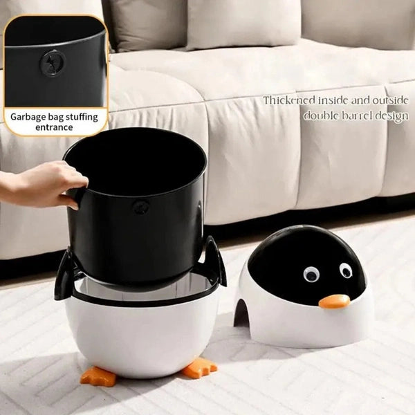 Cute Penguin Multiscenario Originality Practical Garbage Storage Bucket
