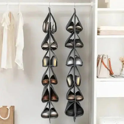 Shoe Storage with Hanging Pocket Organizers