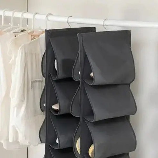Shoe Storage with Hanging Pocket Organizers