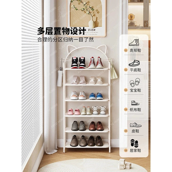 Shoe Rack, Multi-layer Simple Narrow Small Slipper Rack at the Door of the Home