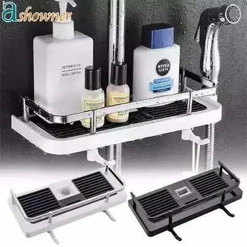 Shower Storage Holder Bathroom Pole Shelves
