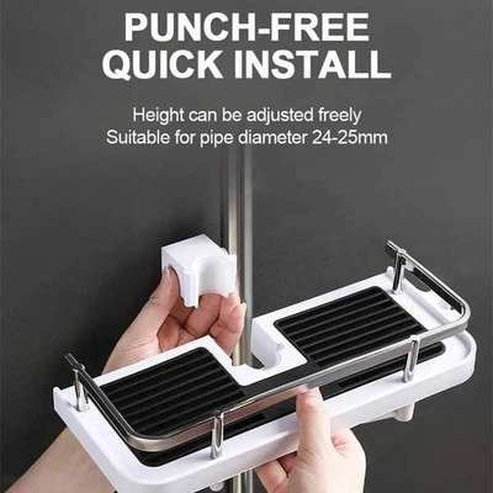 Shower Storage Holder Bathroom Pole Shelves
