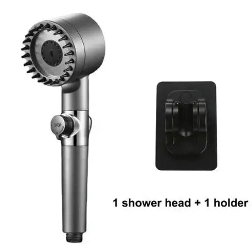 Shower head with high pressure filter and 3 modes