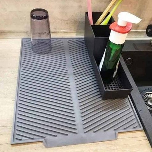 Silicone Drain Pad Kitchen Storage Dish Cup Drying Mat