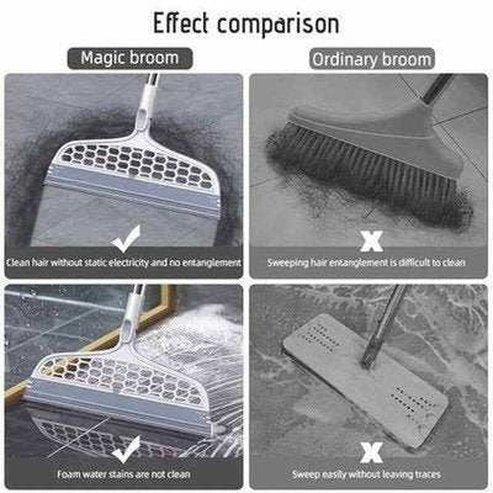 Silicone Magic Broom Floor Cleaning Squeegee