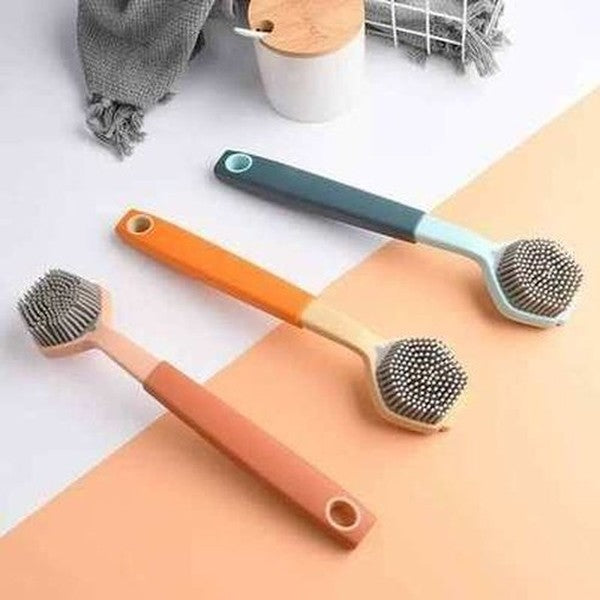 Silicone Pan Pot Brush sink Dish Bowl Washing Cleaning Brush