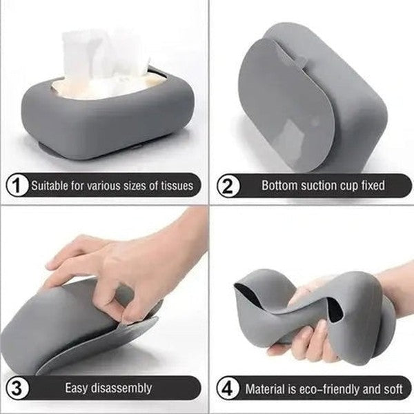 Silicone Suction Cup Napkin Storage Box