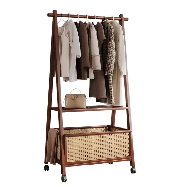 Simple Floor Standing Clothes Rack – Bedroom Clothing Hanger